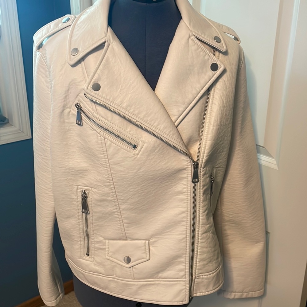 Express off white Moto jacket. NWT, never worn. Size Large.